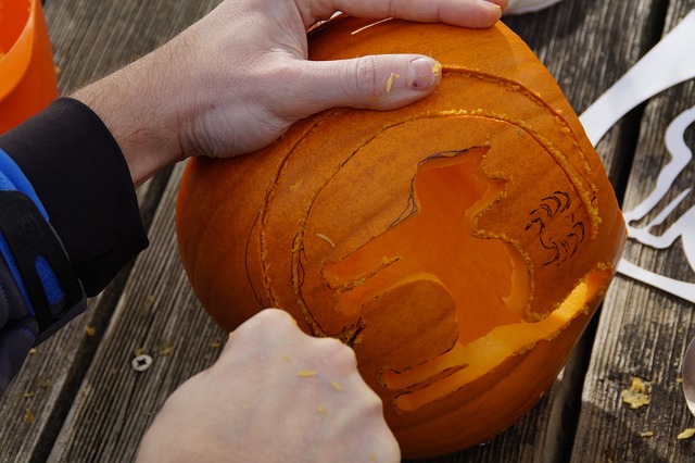 Carving pumpkins introduces a powerful symbol of self-expression.