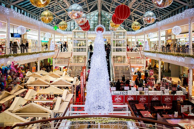 Celebrating an event in a mall 