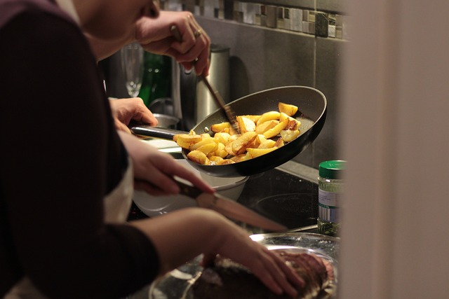 Cooking together as a family