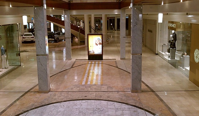 Empty mall at night signifies a silent longing for connection. 