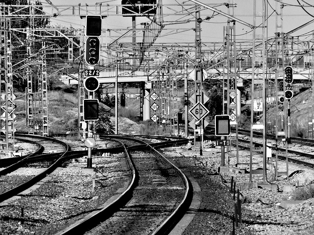 Endless train tracks symbolizes a fear of monotony or feeling stuck.