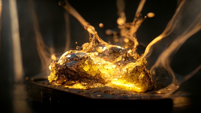 Melting gold in a dream is a transformative symbol. 