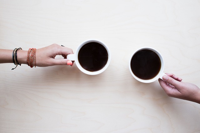 Sharing tea with a friend 