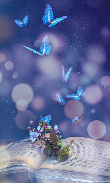 Butterflies Reading Books in the Hallway