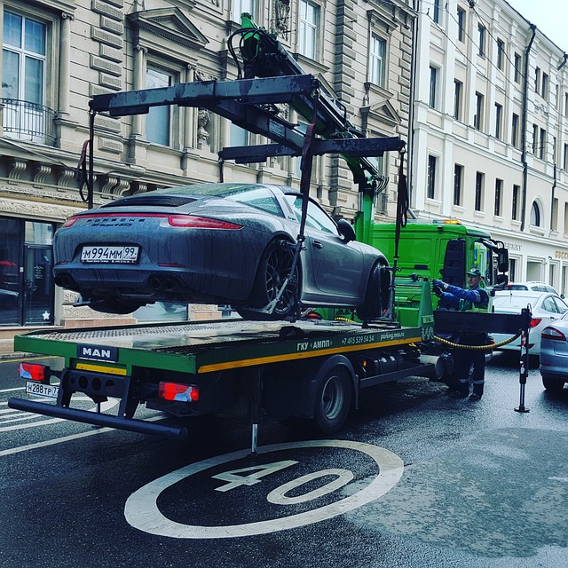 Car Towed Uphill