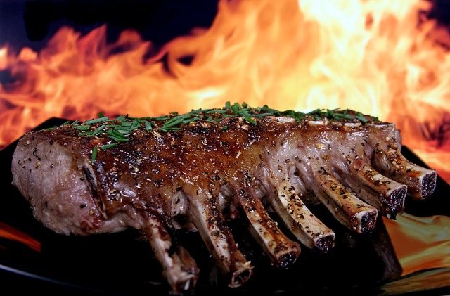 Cooking Meat Over an Open Fire