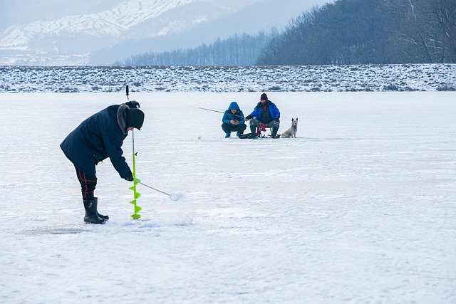 Ice fishing brings a sense of patience and anticipation.