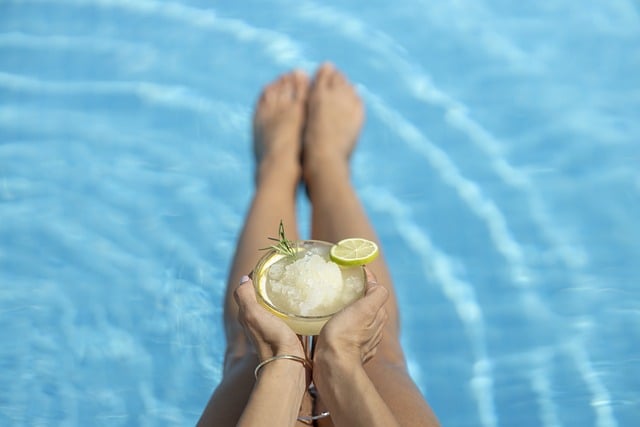 Relaxing in a Calm Pool