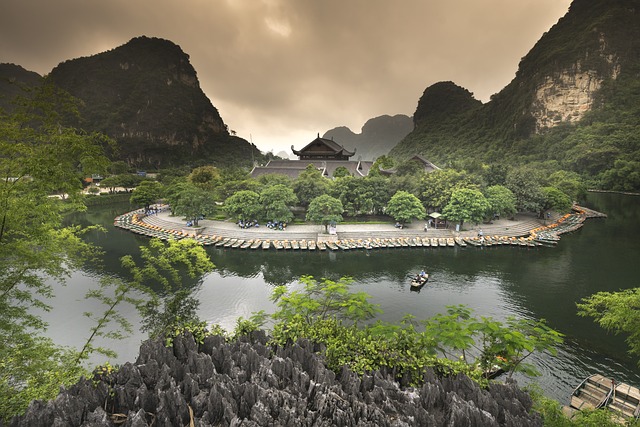 Rice Boat Floating on a River