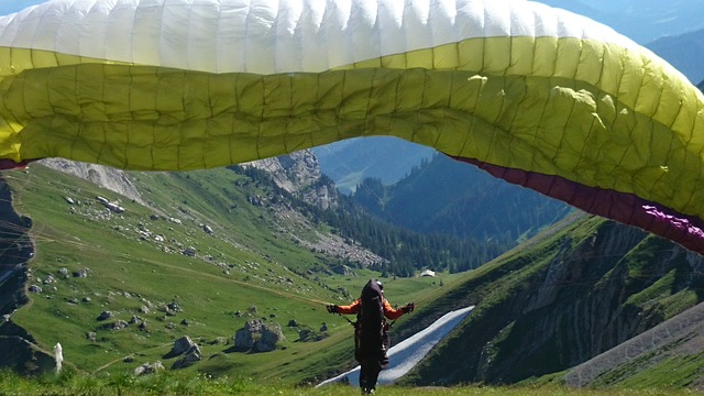 Skydiving from a High Cliff