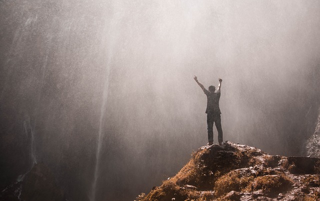  Standing Under a Majestic Waterfall