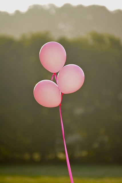 Pink Balloons and Ribbons