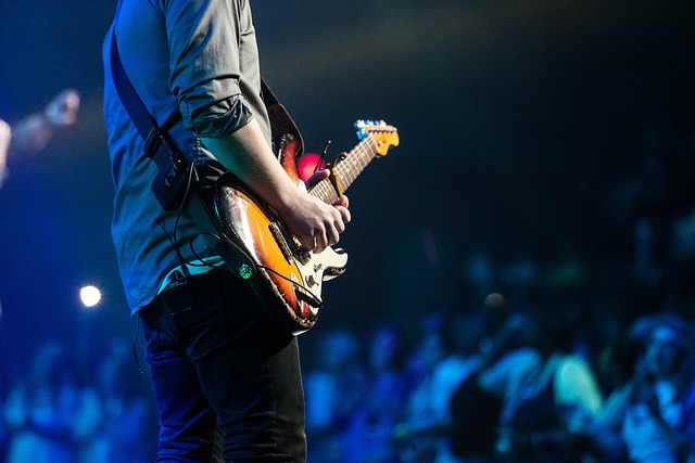 Playing Guitar on Stage