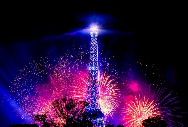  Watching Fireworks Near the Eiffel Tower