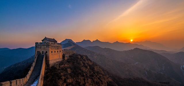 Watching a Sunset Over the Great Wall