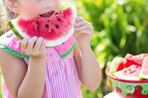 Eating a Juicy Watermelon