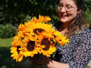 Gifting Sunflowers to Someone