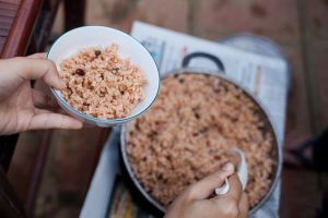 Eating Cooked Rice