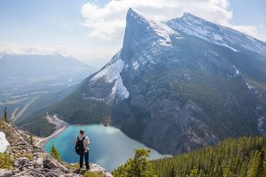 Standing on a High Cliff