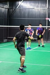 Playing Badminton with Friends