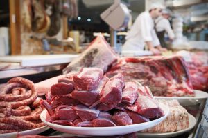 Raw Meat in a Butcher Shop