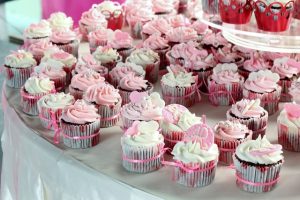 Cupcakes in a Display Case