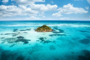 Island with Clear Blue Waters