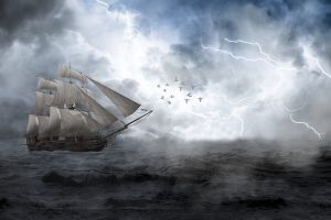 Sailing Ship in a Storm